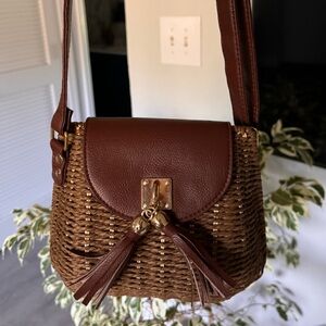 Brown straw bag